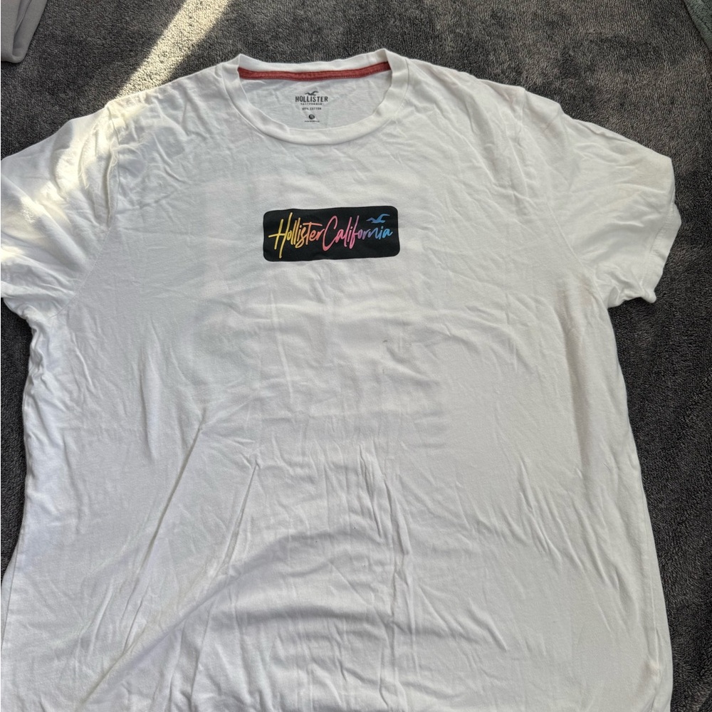 Hollister White Short Sleeve Tee Classic Cotton